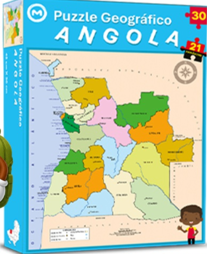 Puzzle Geográfico Mapa de Angola (3+) (30 Peças) (Actualizado - 21 Províncias) image