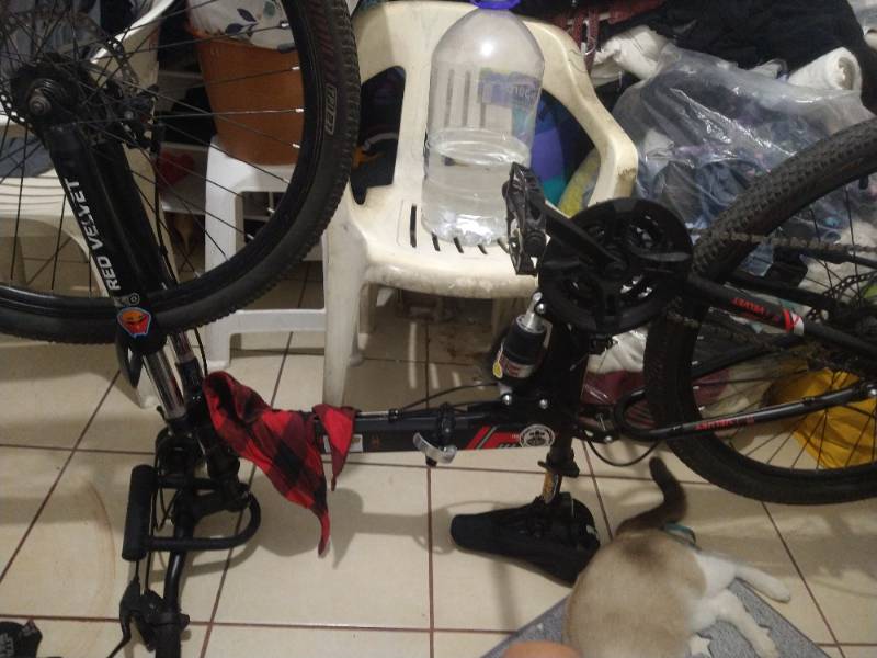 Red Velvet Folding Mountain Bike