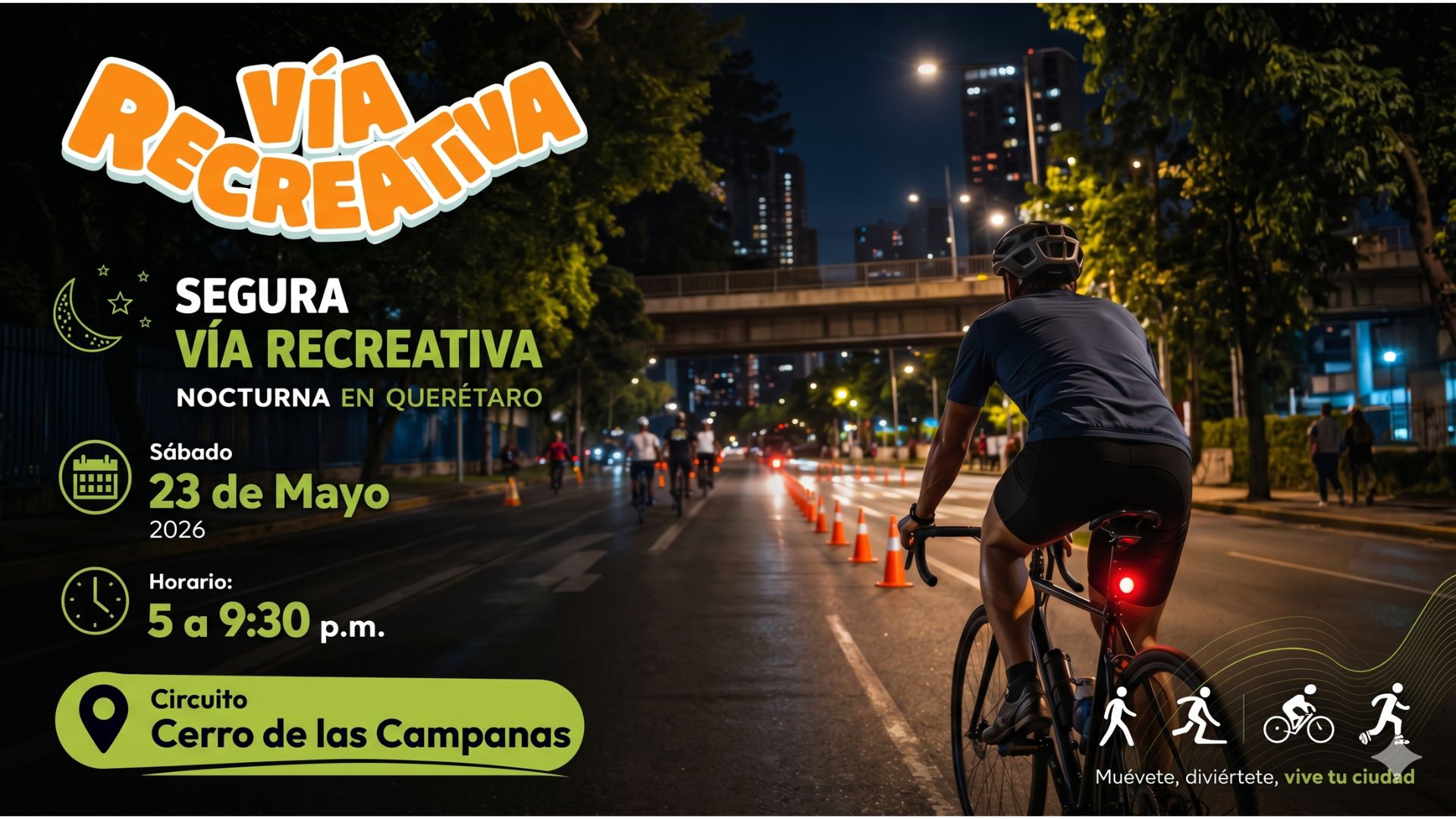 Segunda Via Recreativa Nocturna Querétaro