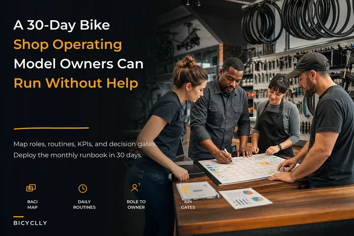 A 30‑Day Operating Model for Bike Shops: Roles, Routines and a Monthly Runbook Owners Can Deploy