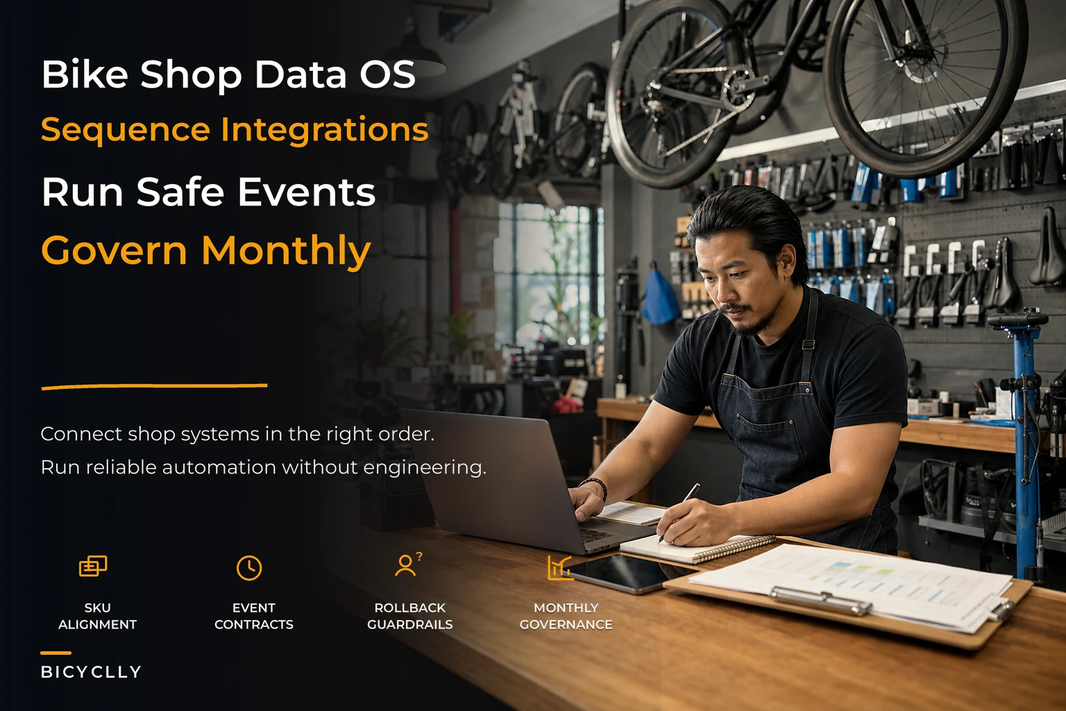A Shop-Sized Data Operating Model for Bike Shops