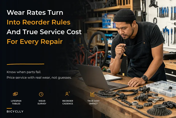 Convert Mechanic Wear Rates into Reorder Cadence and True Cost per Service