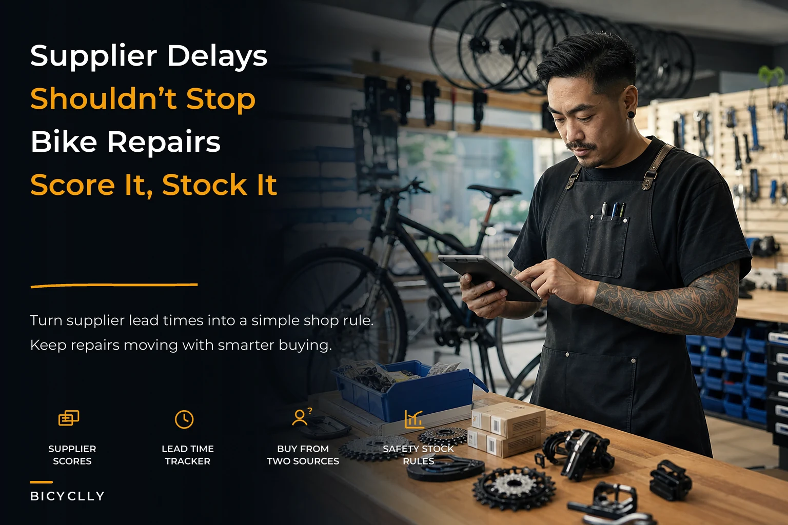 Don't Let Supplier Lead Times Stall Repairs: Supplier Scorecards, Safety‑Stock Rules, and Multi‑Source Buying for Bike Shops