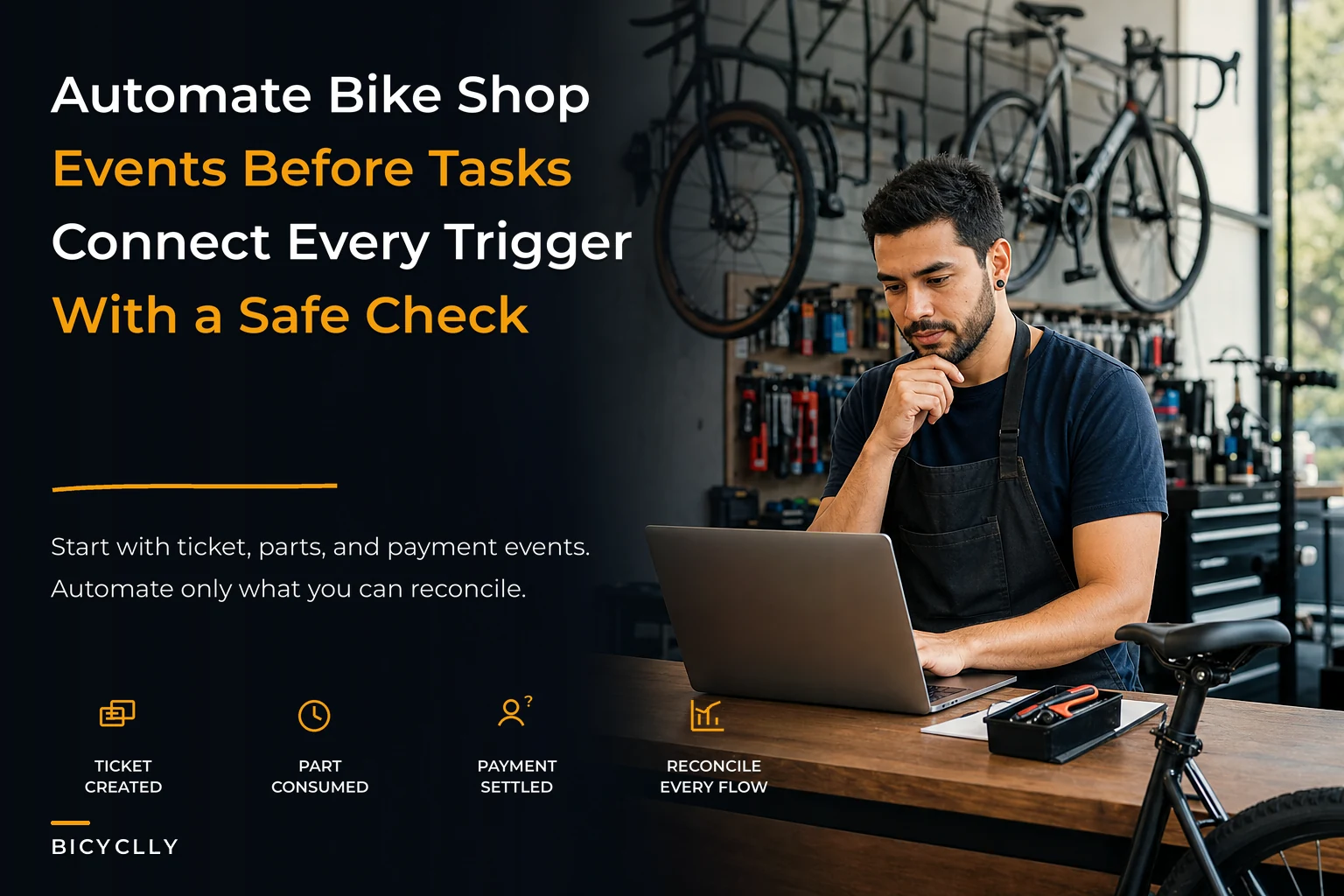Event-First Automation Playbook for Small Bike Shop Owners
