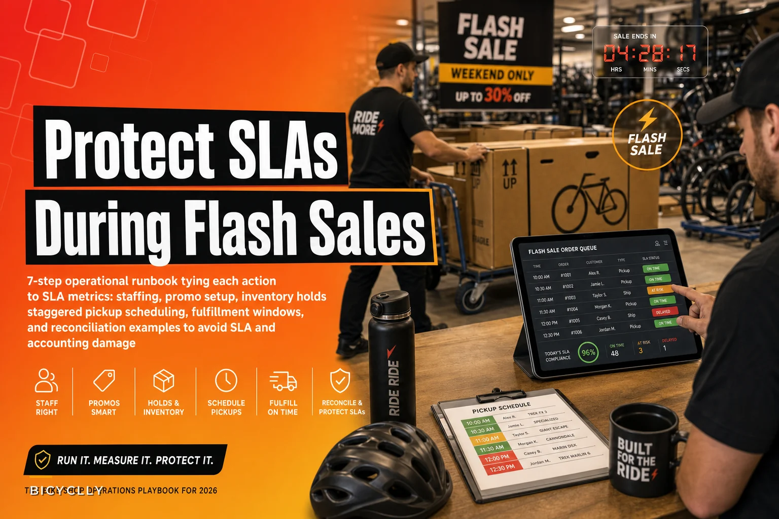 Flash Sale Runbook for Bike Shops: Preserve Service SLAs While You Promote Weekend Discounts