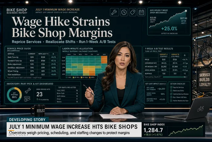 How Bike Shops Should Adjust Service Pricing, Schedules, and Staffing for July 1 Wage Hikes