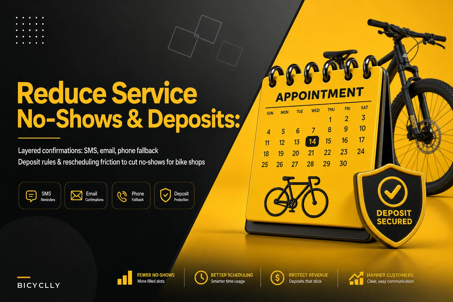 Reduce Service No‑Shows: Layered Confirmation Sequences and Deposit Rules for Bike Shops