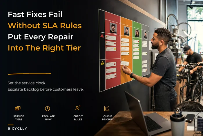 Stop Losing Customers to Slow Repairs: A Turnaround SLA Matrix, Backlog Policies, and Compensation Triggers for Bike Shops