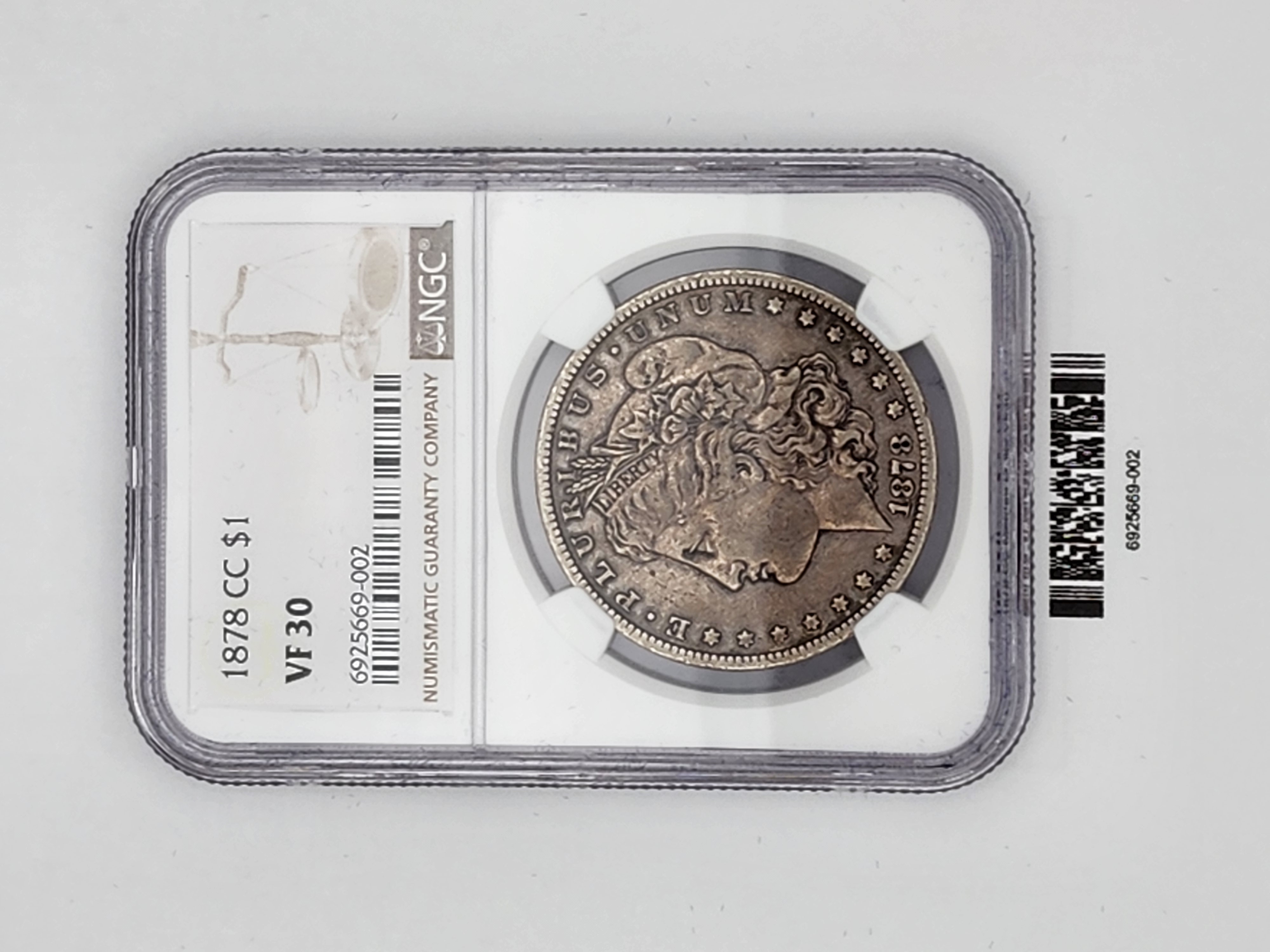 1878 CC Morgan Dollar VF30