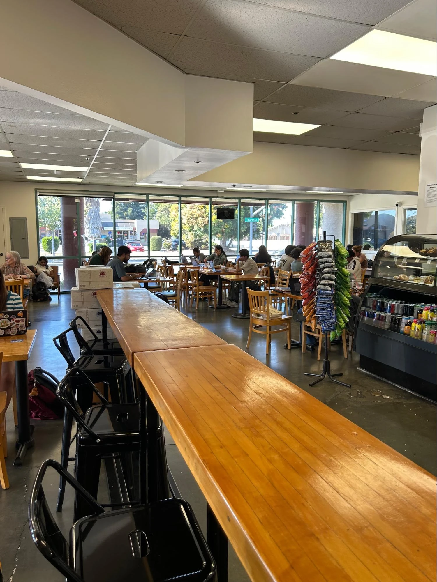 The seating area at Suju's Coffee.