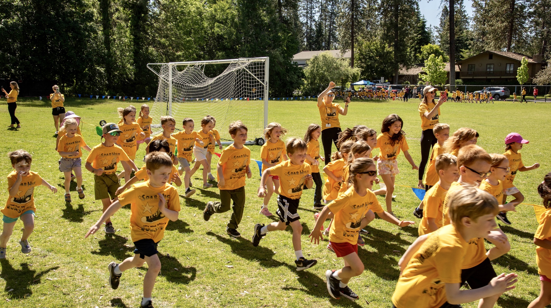 kid runnning across field