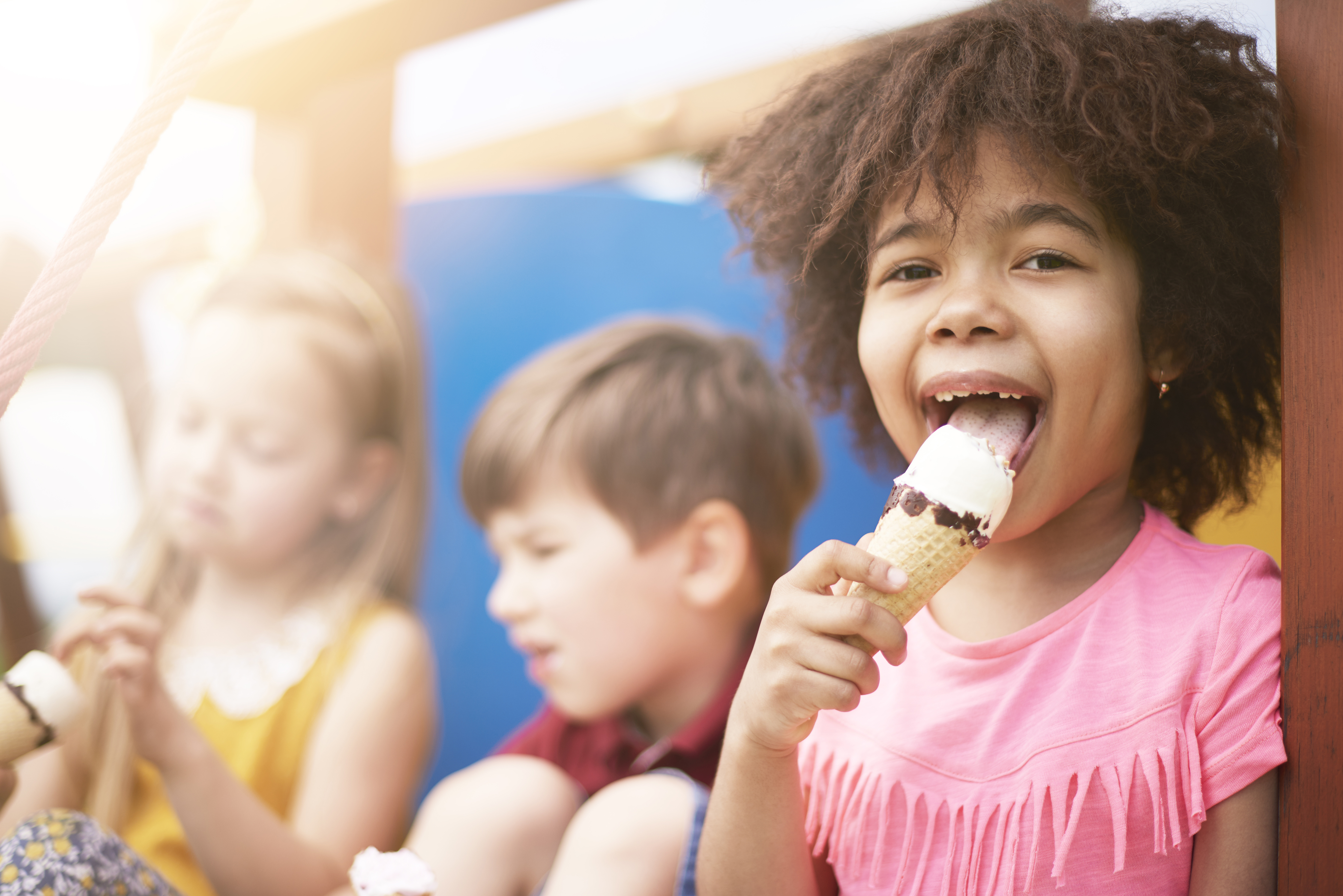 child eating ice cream
