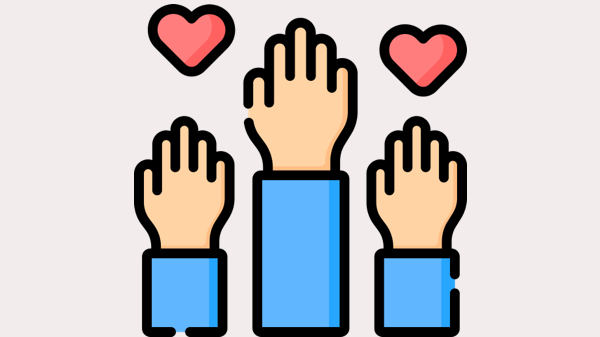 people raising their hands