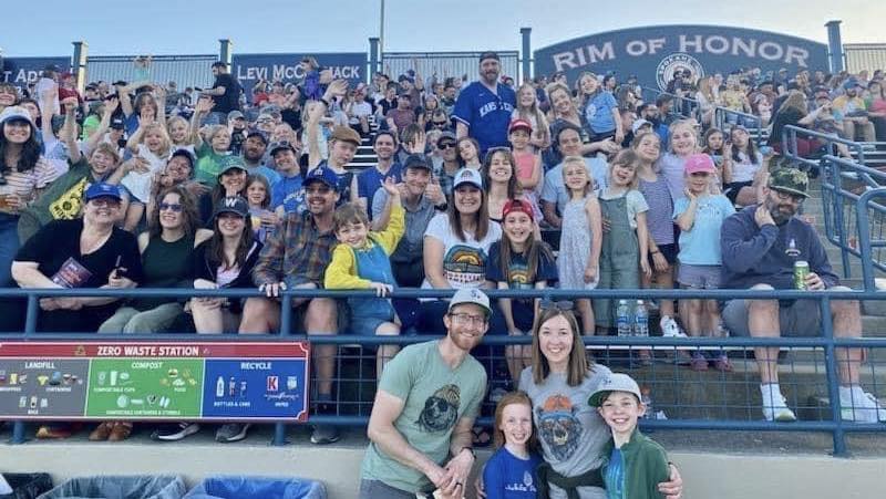 people at baseball game