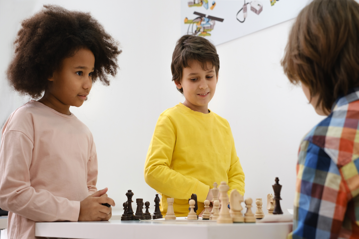 kids playing chess