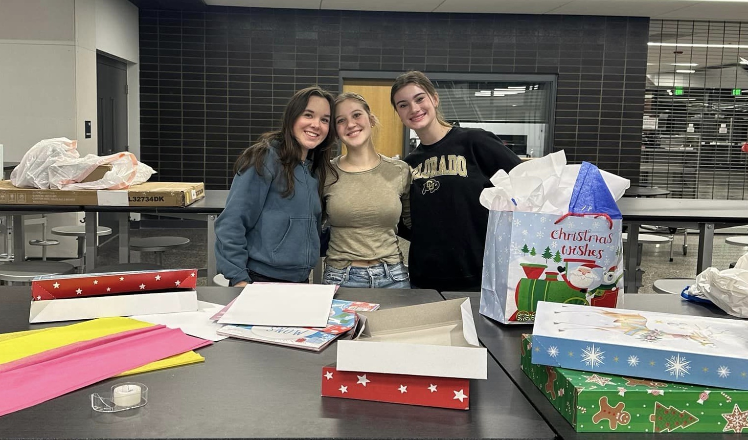 Kids with wrapping Paper