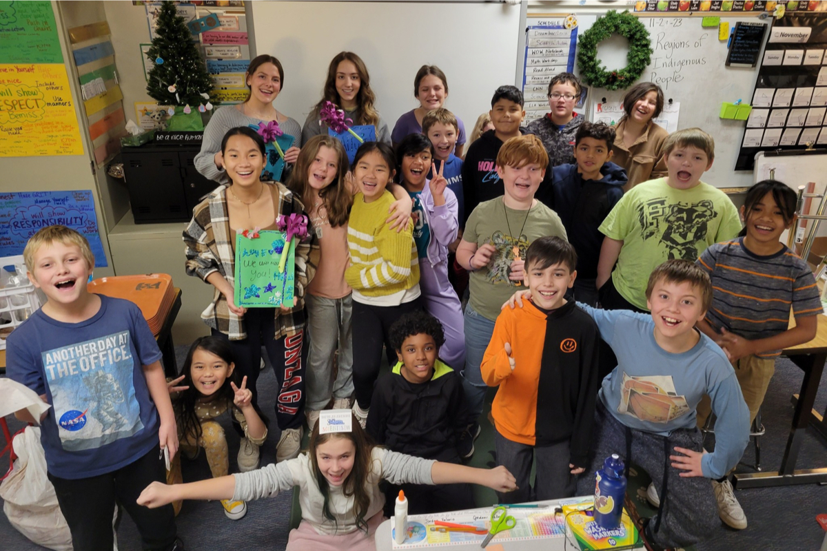 classroom full of kids