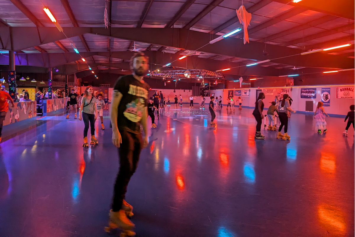 people roller skating 
