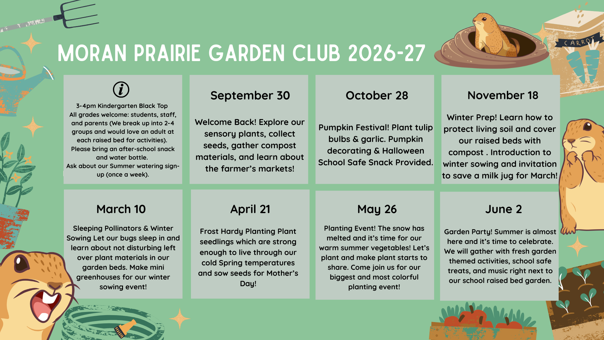 Garden Club '26-'27 calendar
