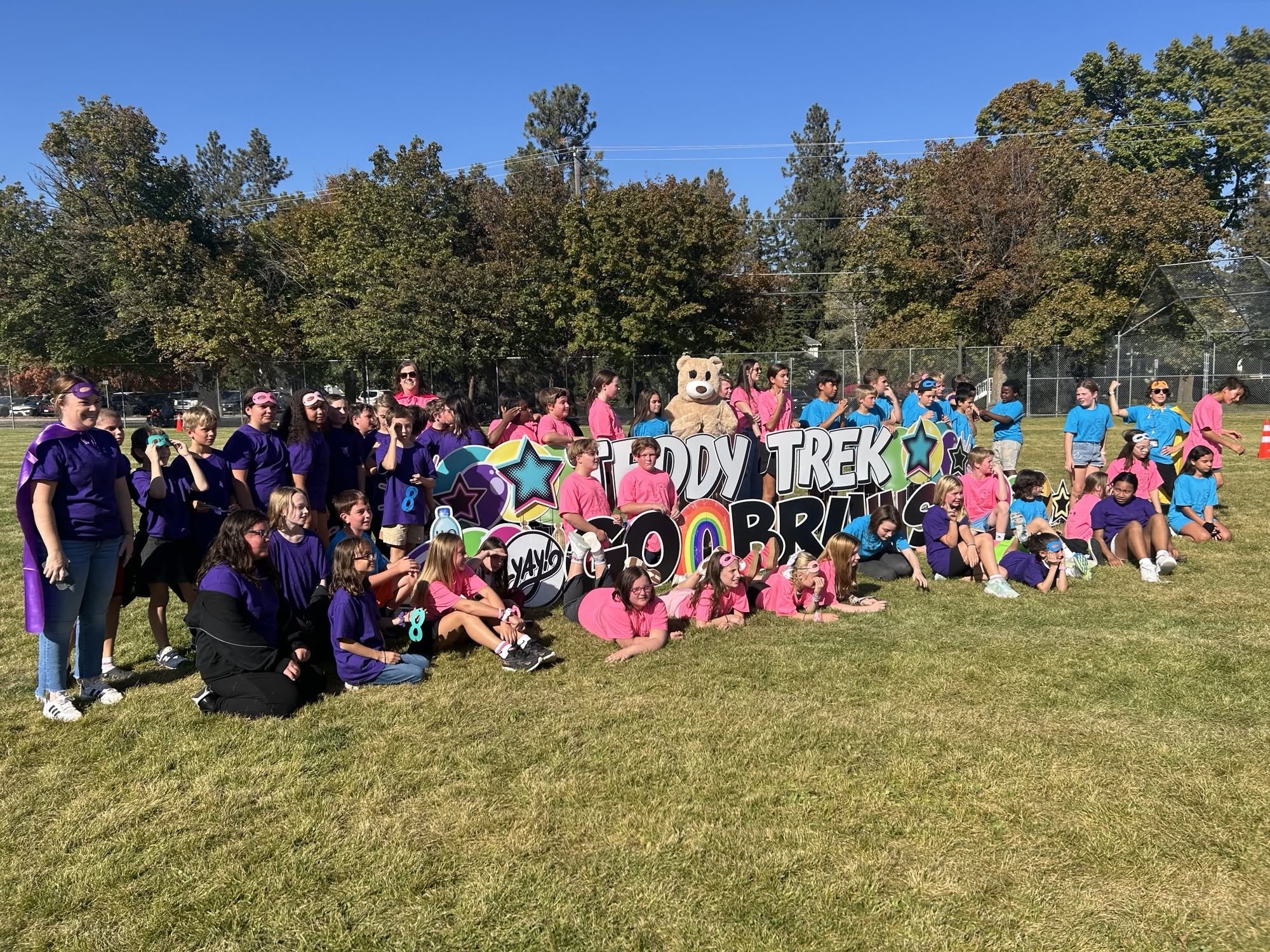 teddy trek kids running 