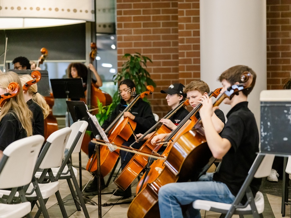 Kids playing music