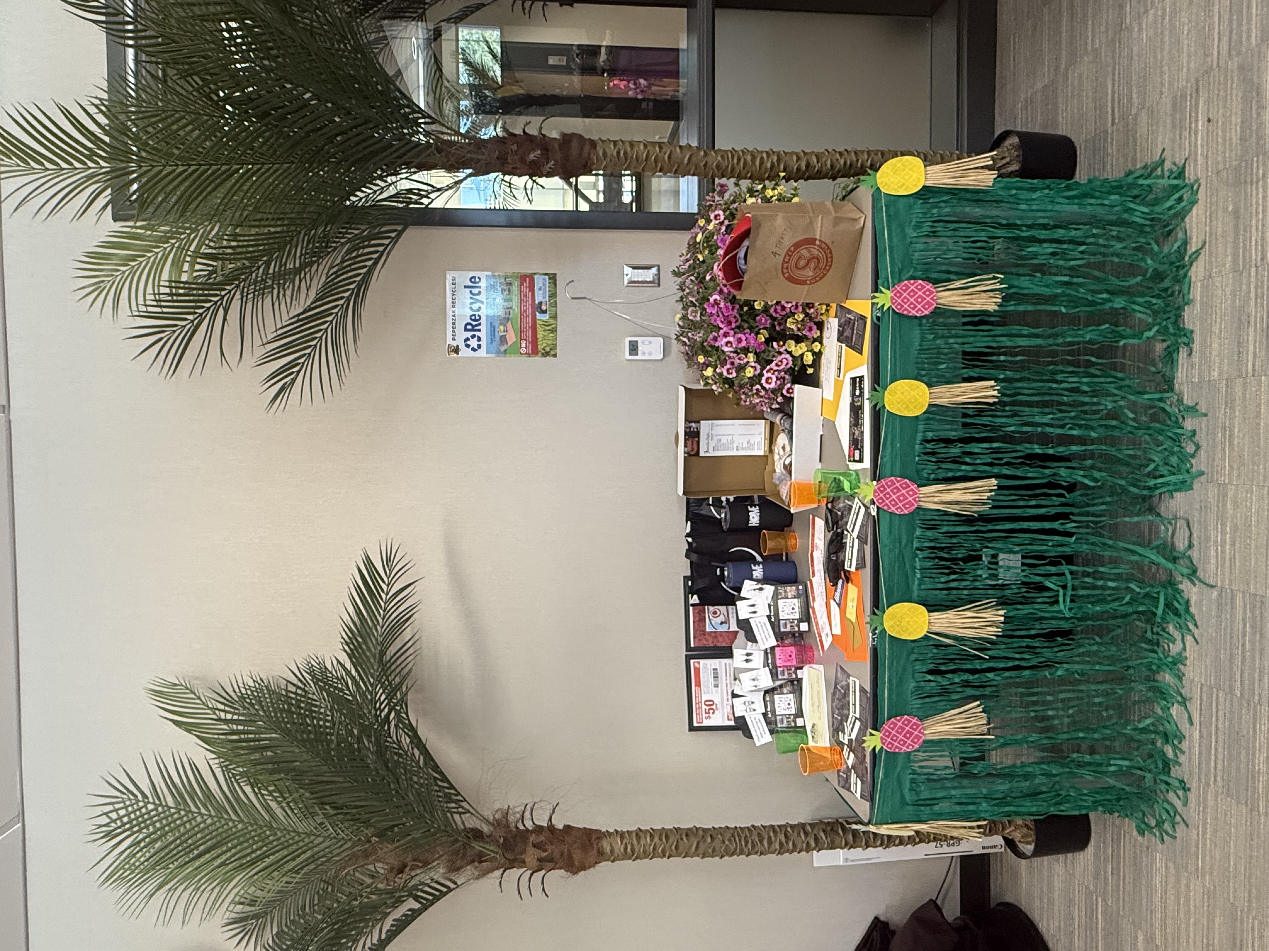 prize on table with island theme