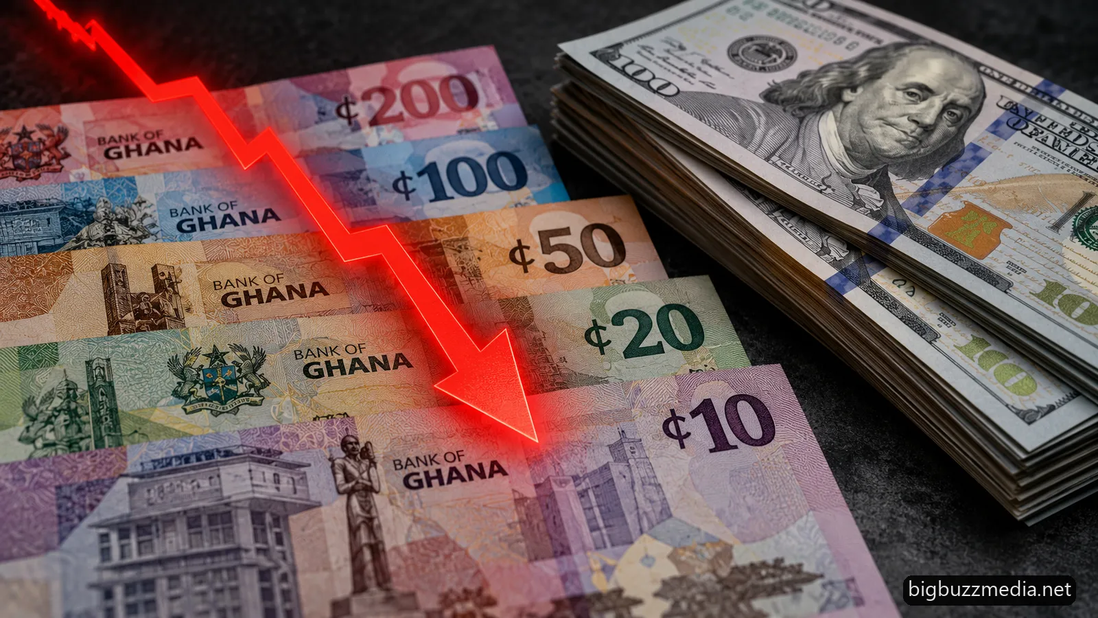 Cedi Depreciates 9.5% Against The Dollar In 2026
