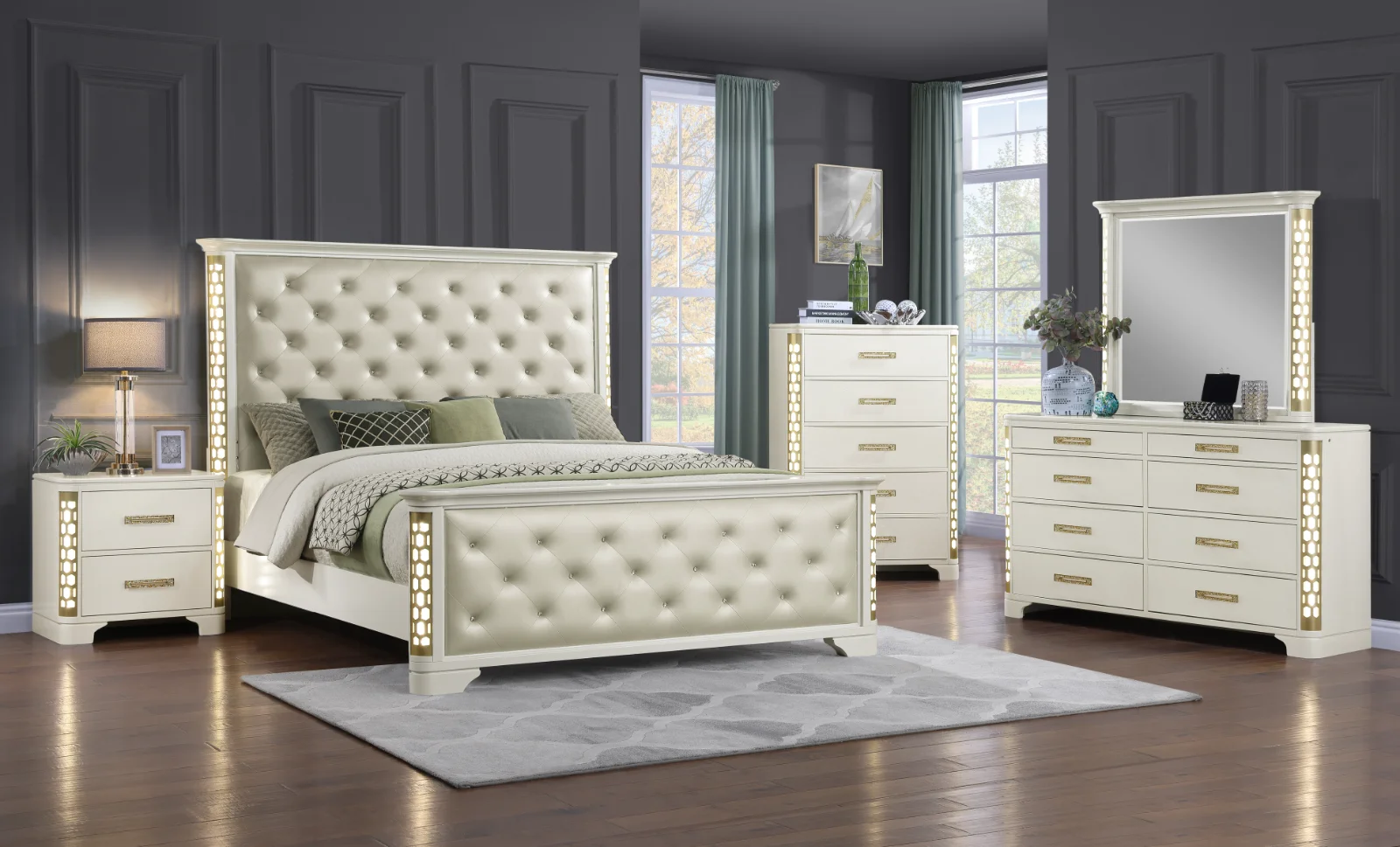 [B240-K-Bed] Josie — Beige (B240)