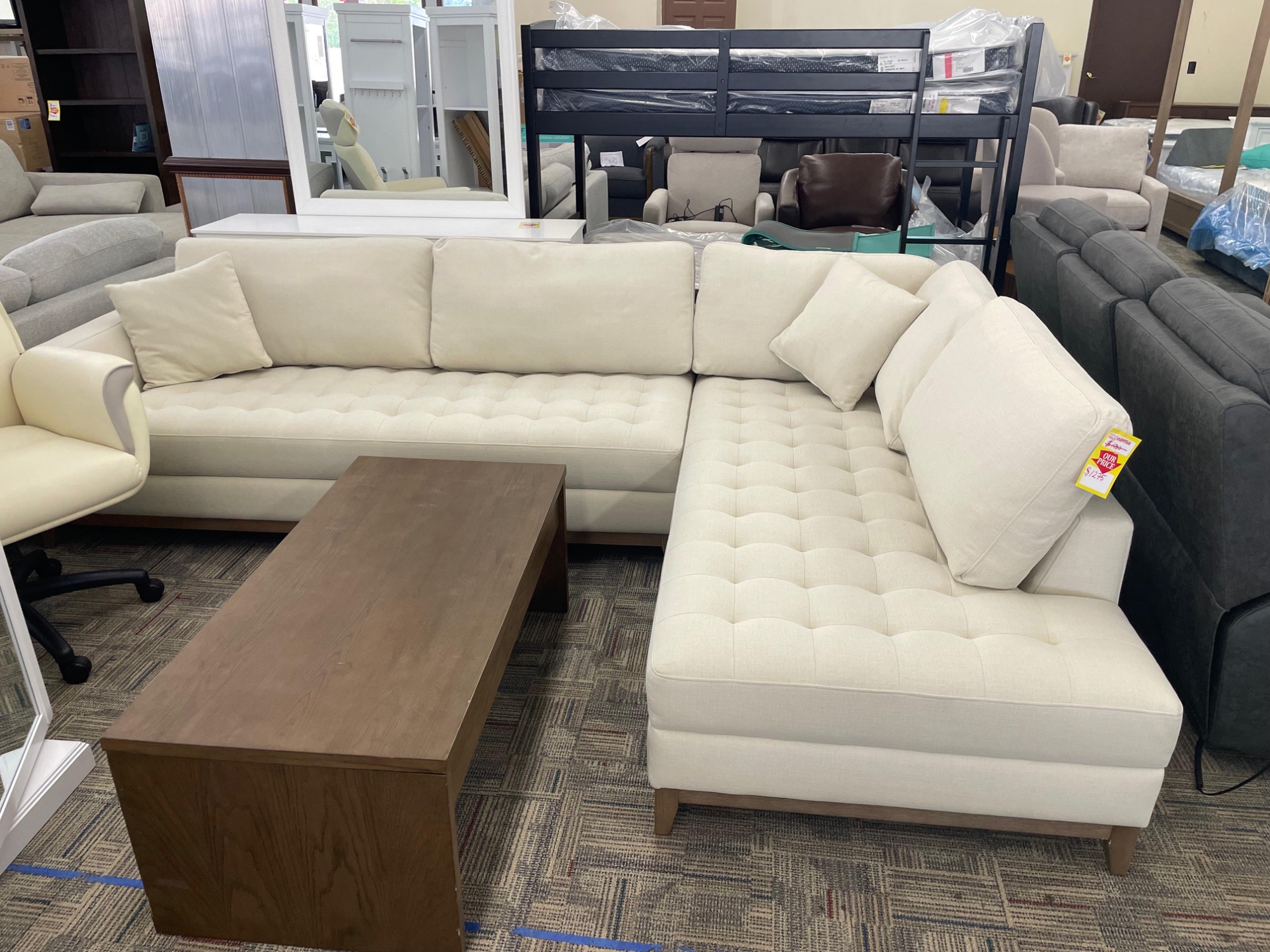 BRYOR FABRIC SECTIONAL — photo 2