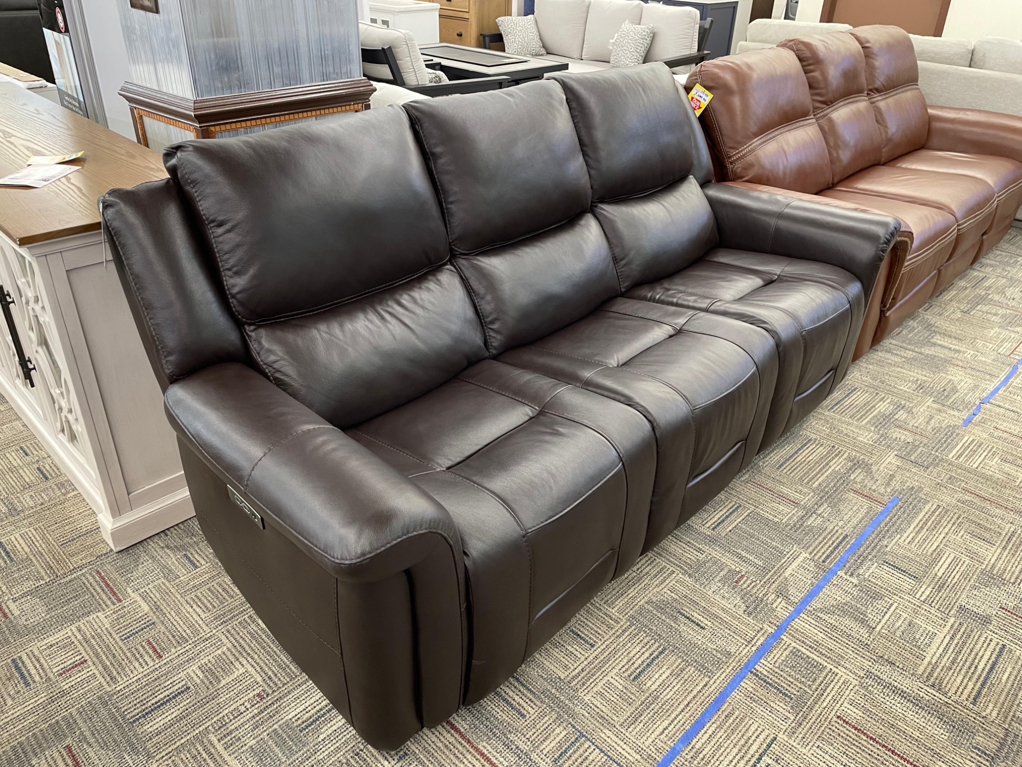 ALBA LEATHER POWER SOFA