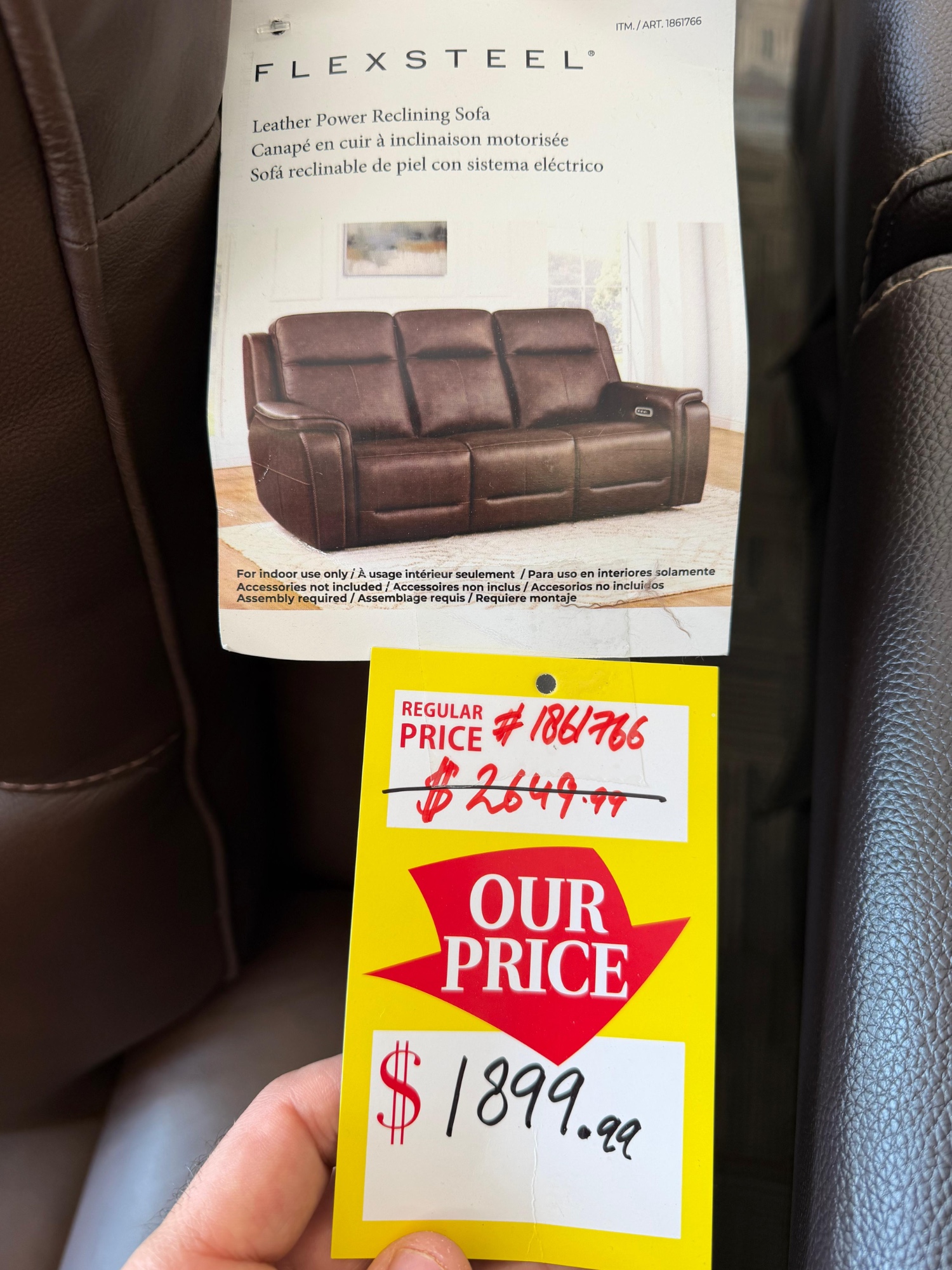 GRIFFIN LEATHER PWR SOFA — photo 4