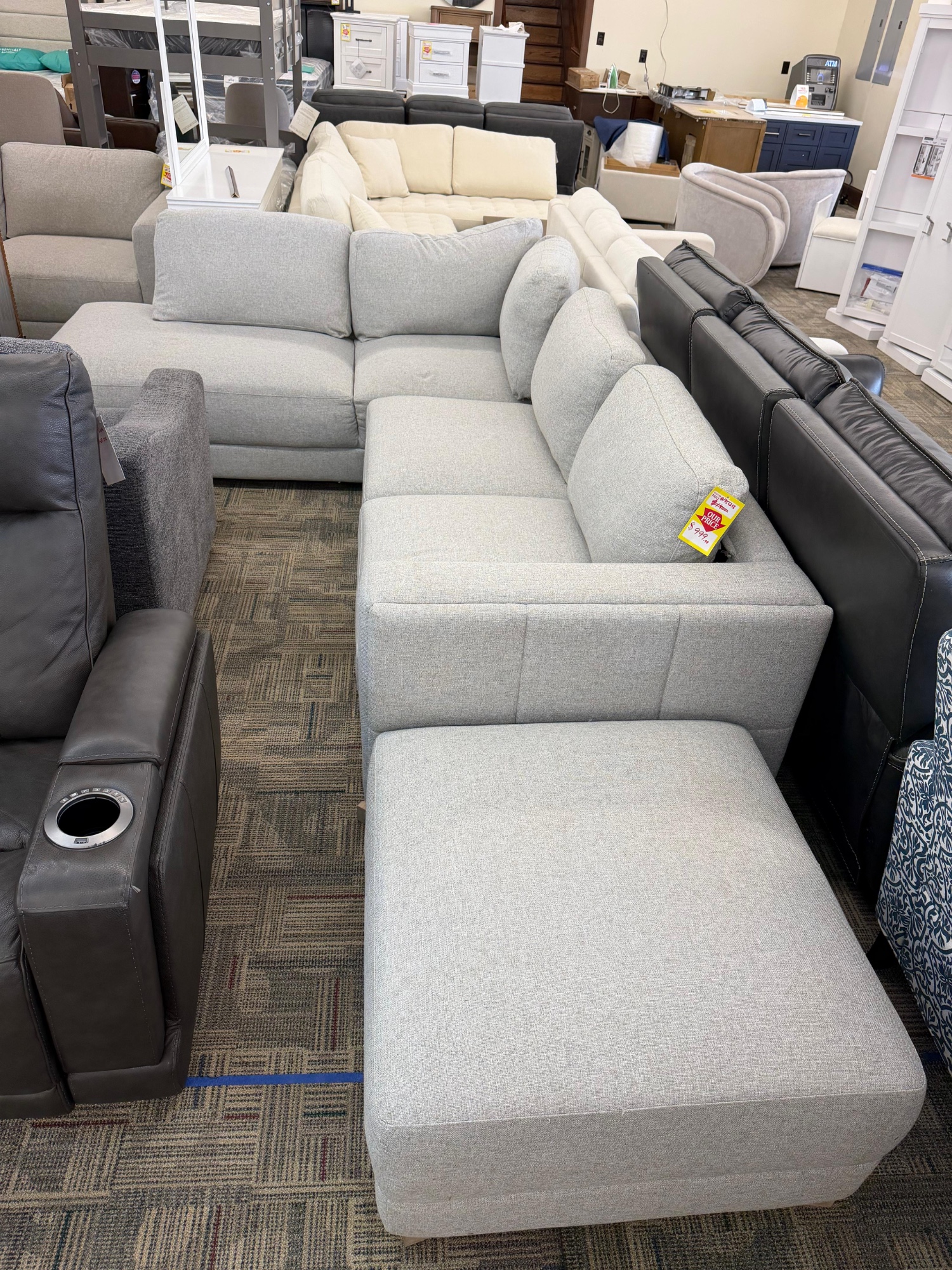 DRAYDEN FABRIC SECTIONAL — photo 2