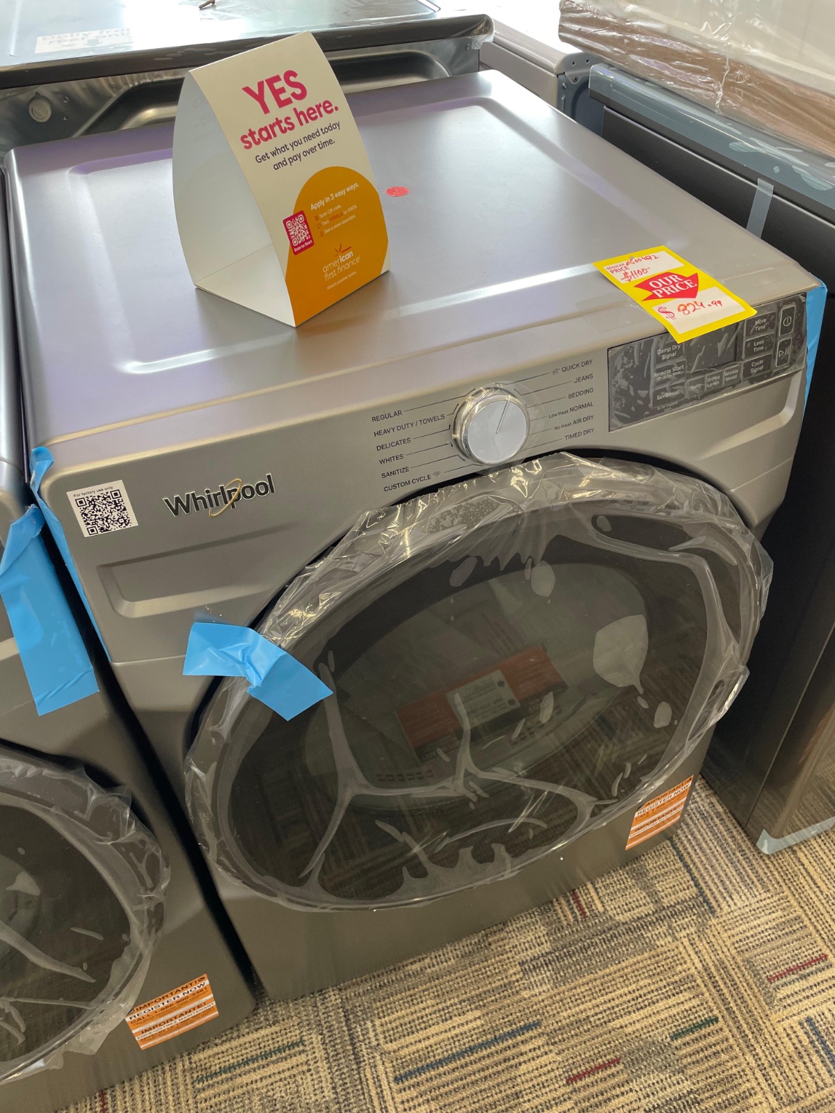 WHP FL ELEC DRYER WED5720RR