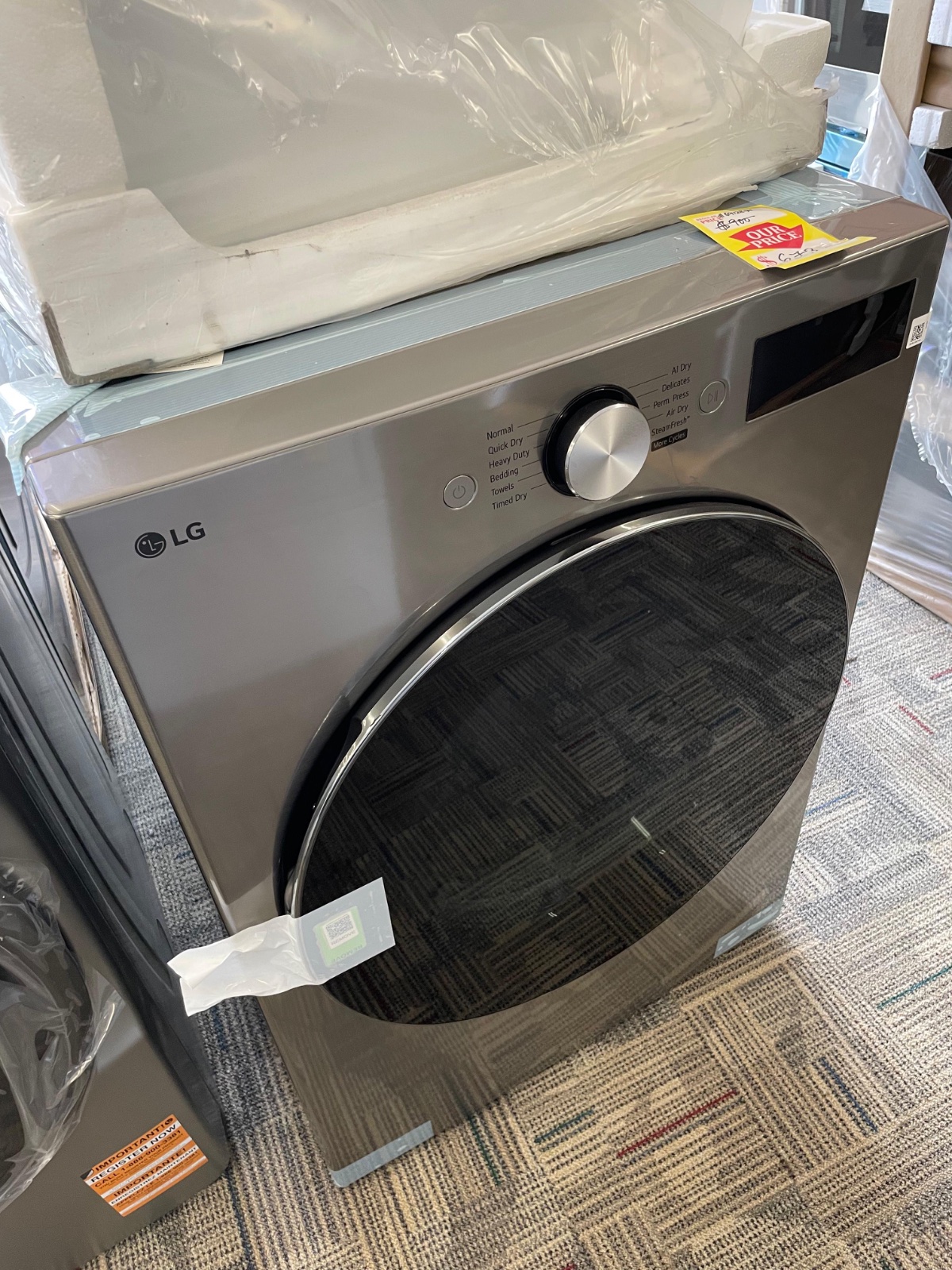 LG FL ELECTRIC DRYER DLEX5800V