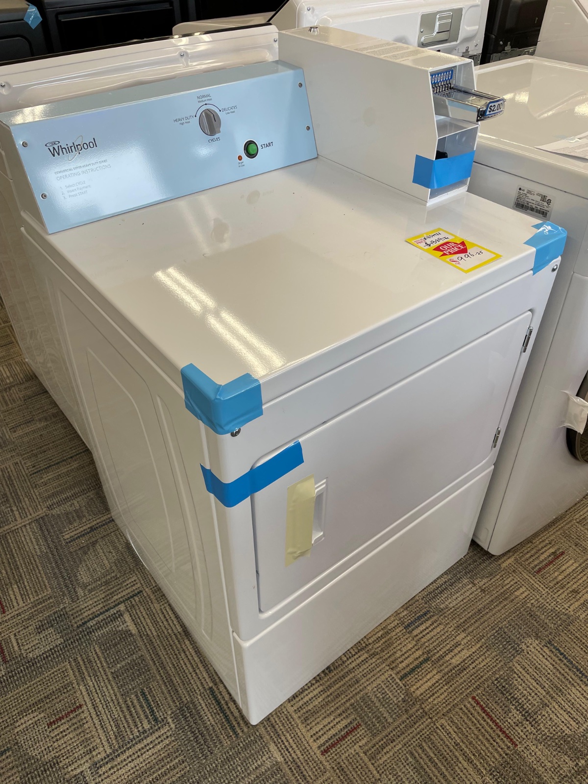 Whirlpool Commercial 7.4-cu ft Coin-Operated Electric Commercial Dryer (White)