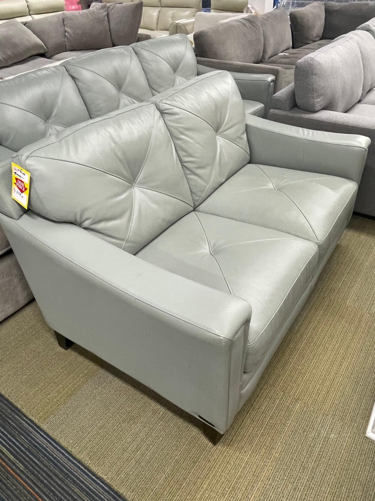 Atmore Top Grain Leather Loveseat