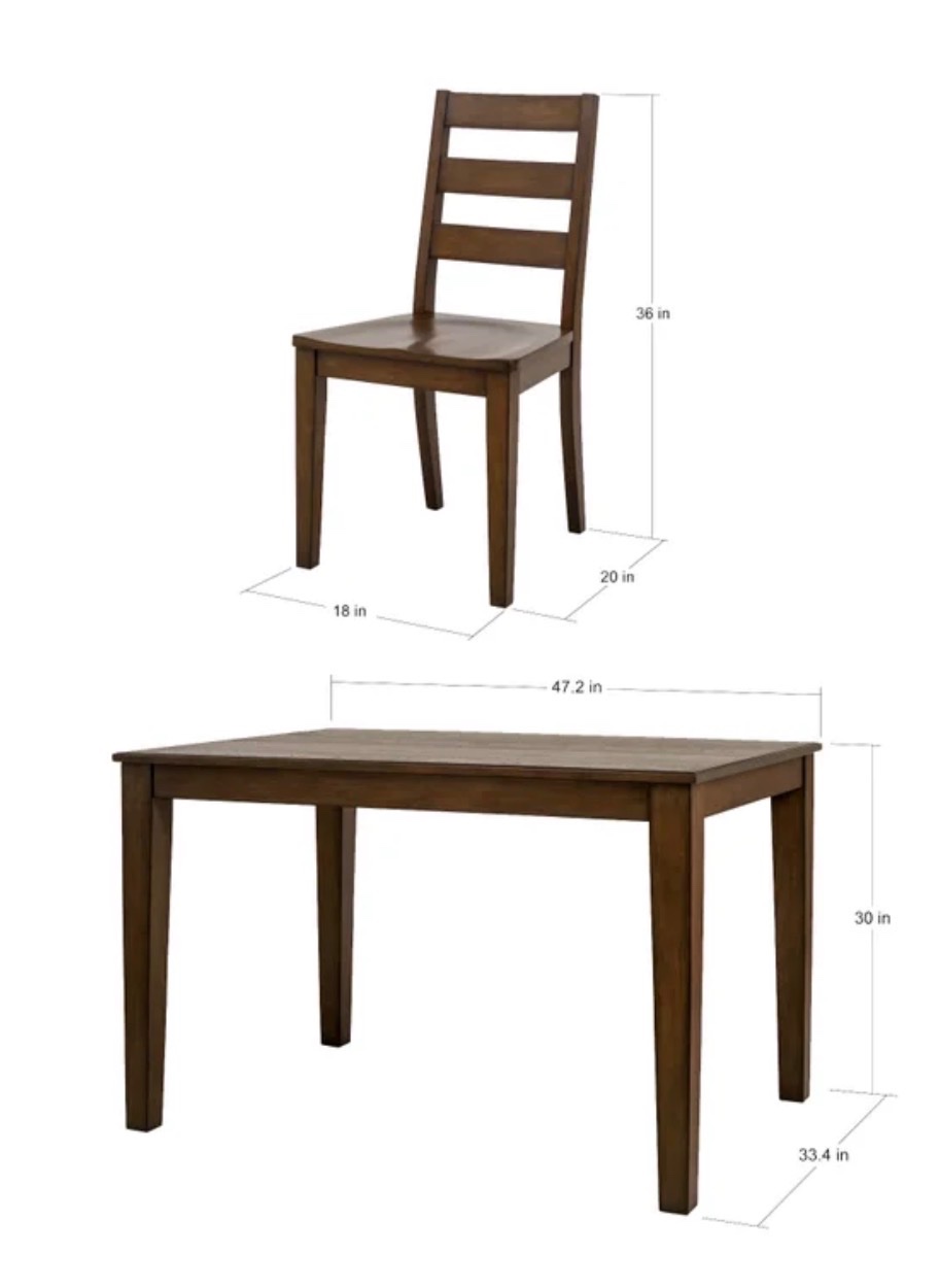 CARSON 5PC DINING SET — photo 3