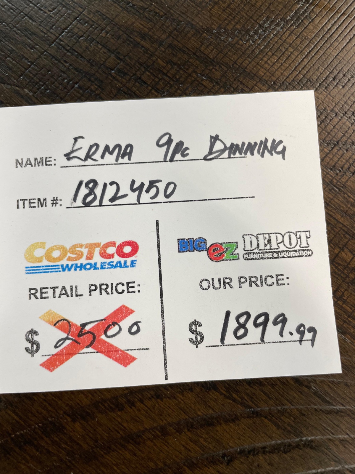Erma Dining Set 9 piece — photo 2