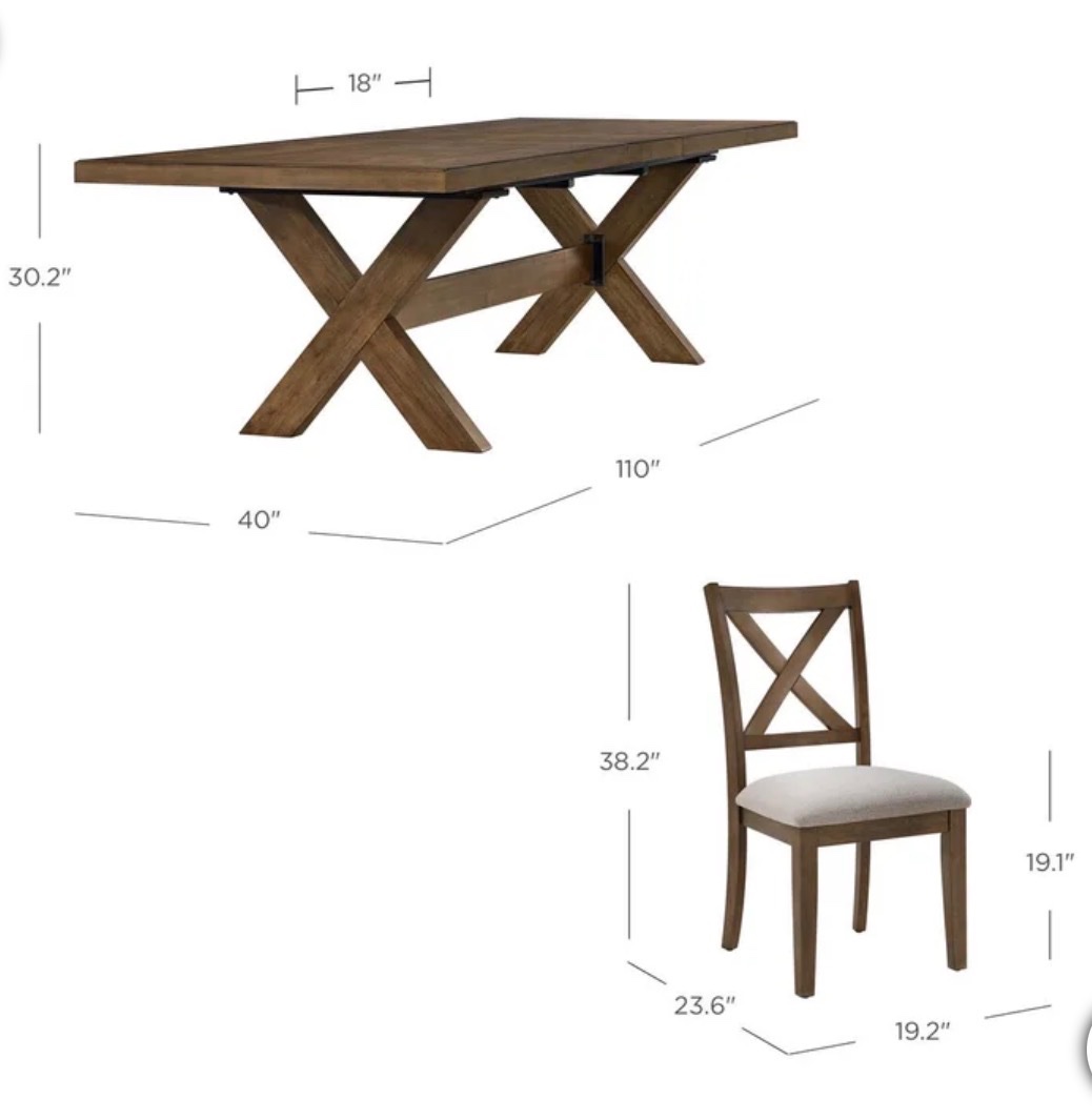 LATHAN 9PC DINING SET — photo 3