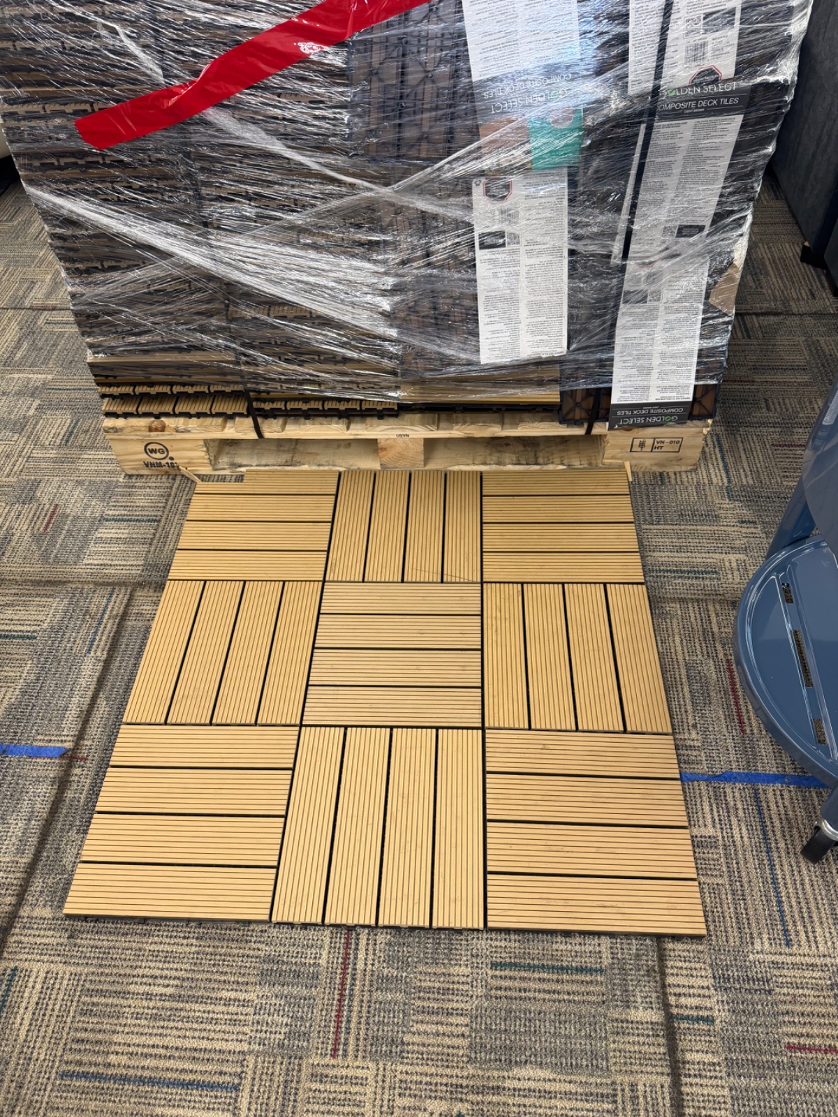 12"X12" GOLDEN DECK TILES
