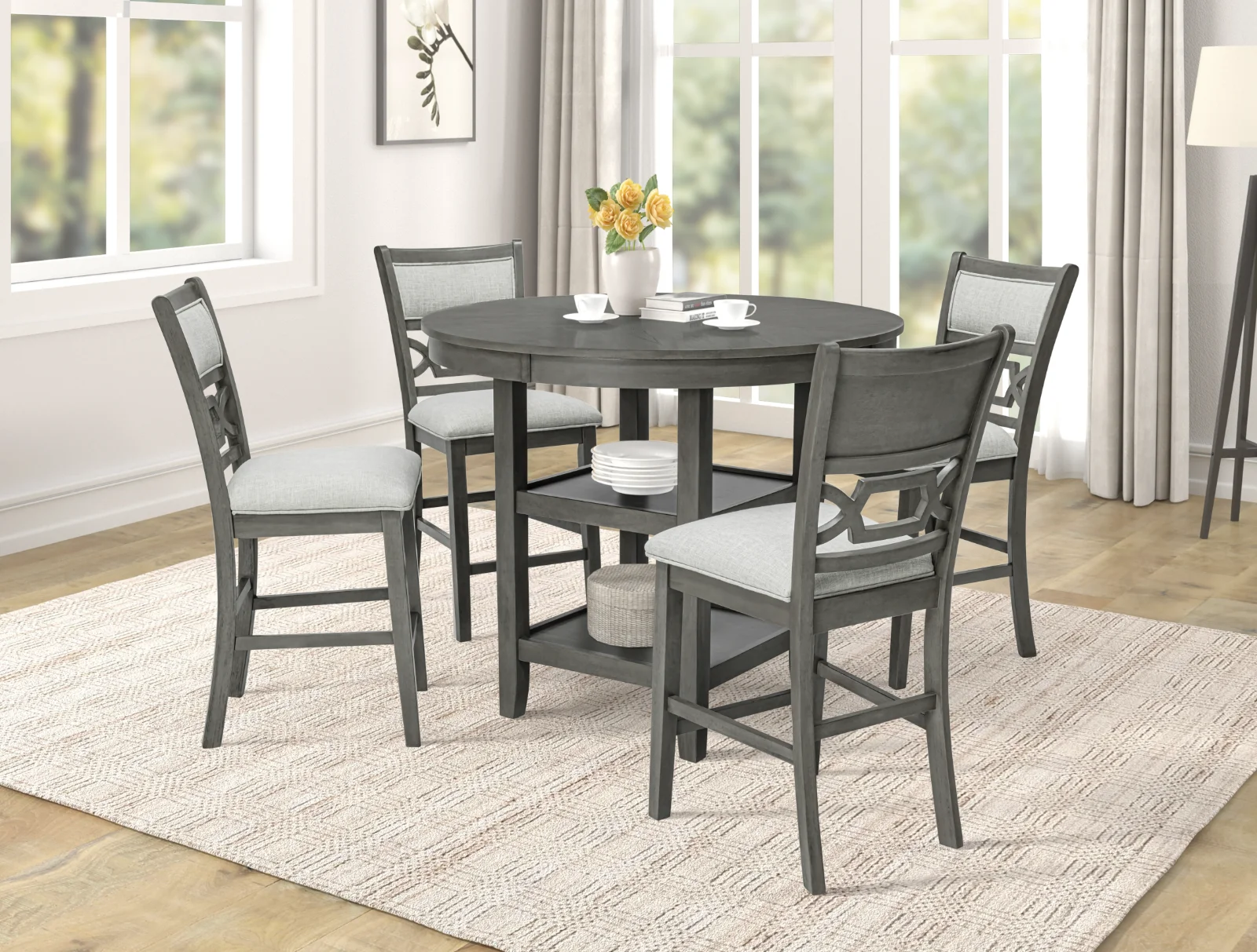 ANDREA 5 piece Pub height set