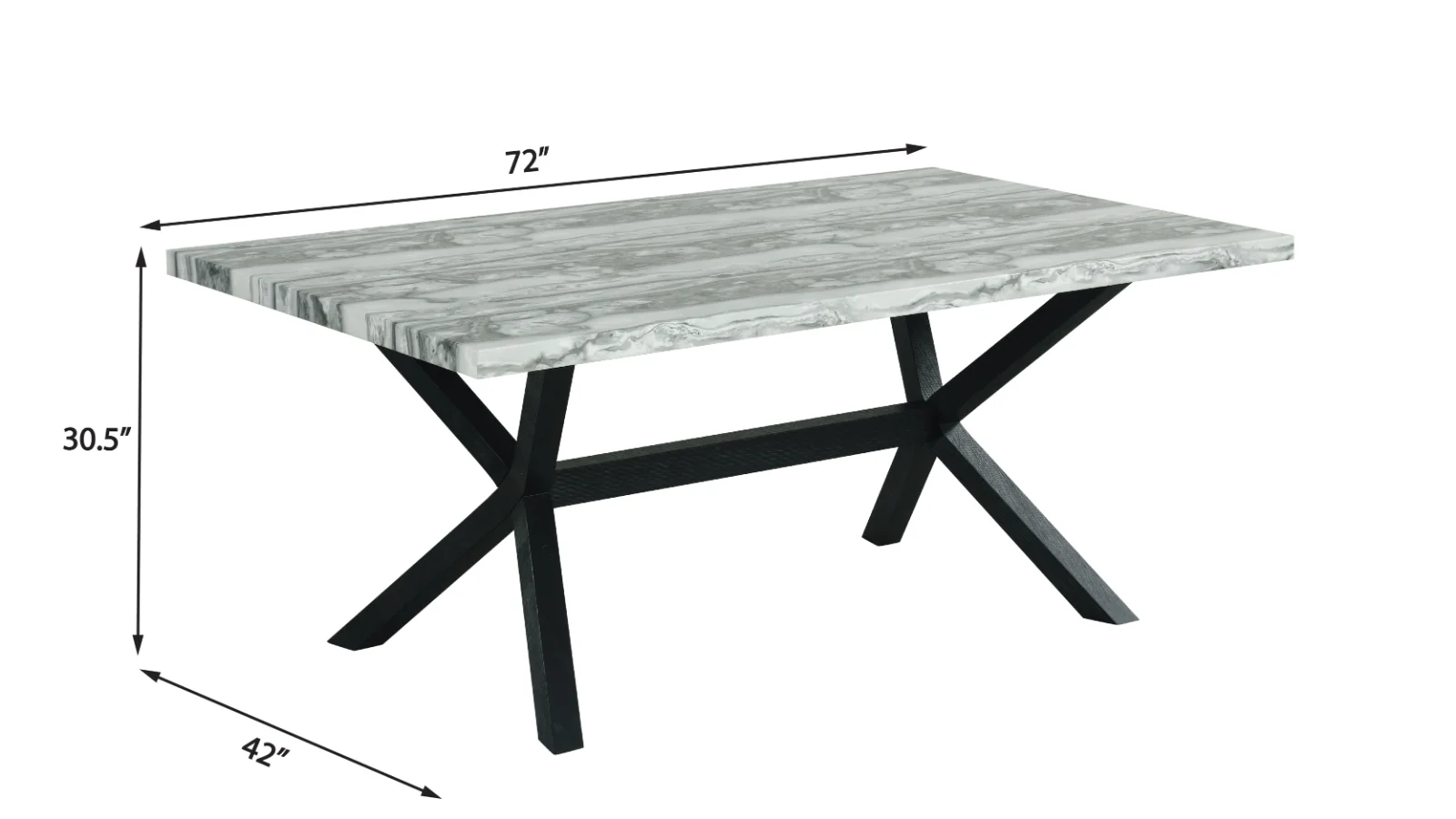 Carmen - Black & Beige 5PC Dining Set, Dining Table & 4 Chairs — photo 3