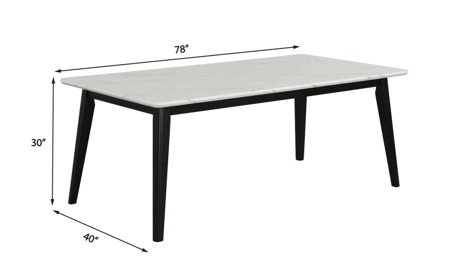 White 7PC Dining Set, Dining Table & 6 Chairs — photo 2