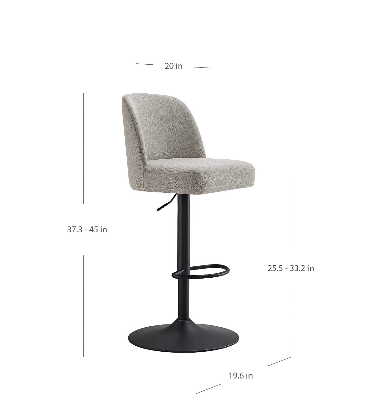 HIGHLAND GASLIFT BARSTOOL — photo 2