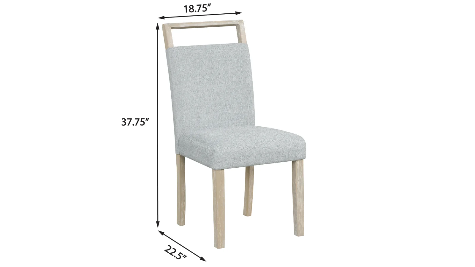 Skyla - White & Gray 6PC Dining Set, Table & 4 Chairs & Bench — photo 4