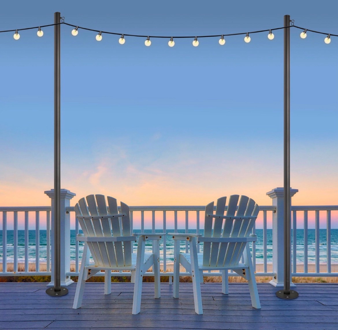 STRING LIGHT POLE 2PK