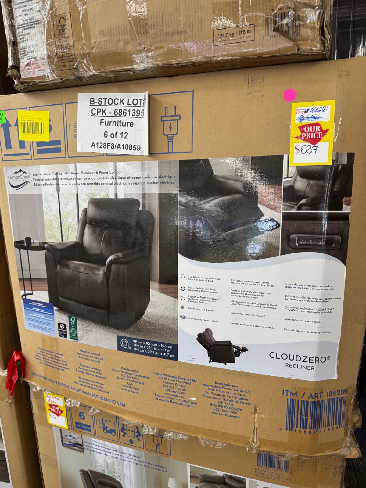 Hamlin leather power recliner — photo 2