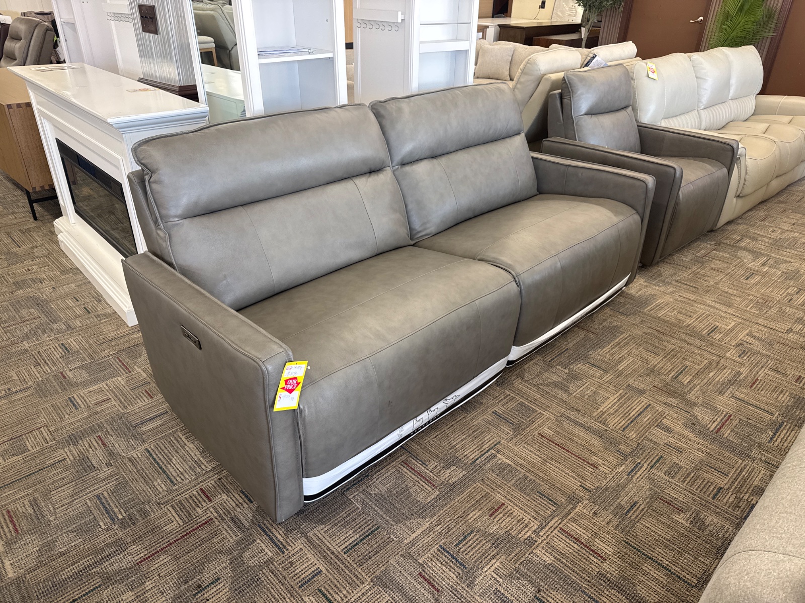 KEIRA LEATHER POWER SOFA