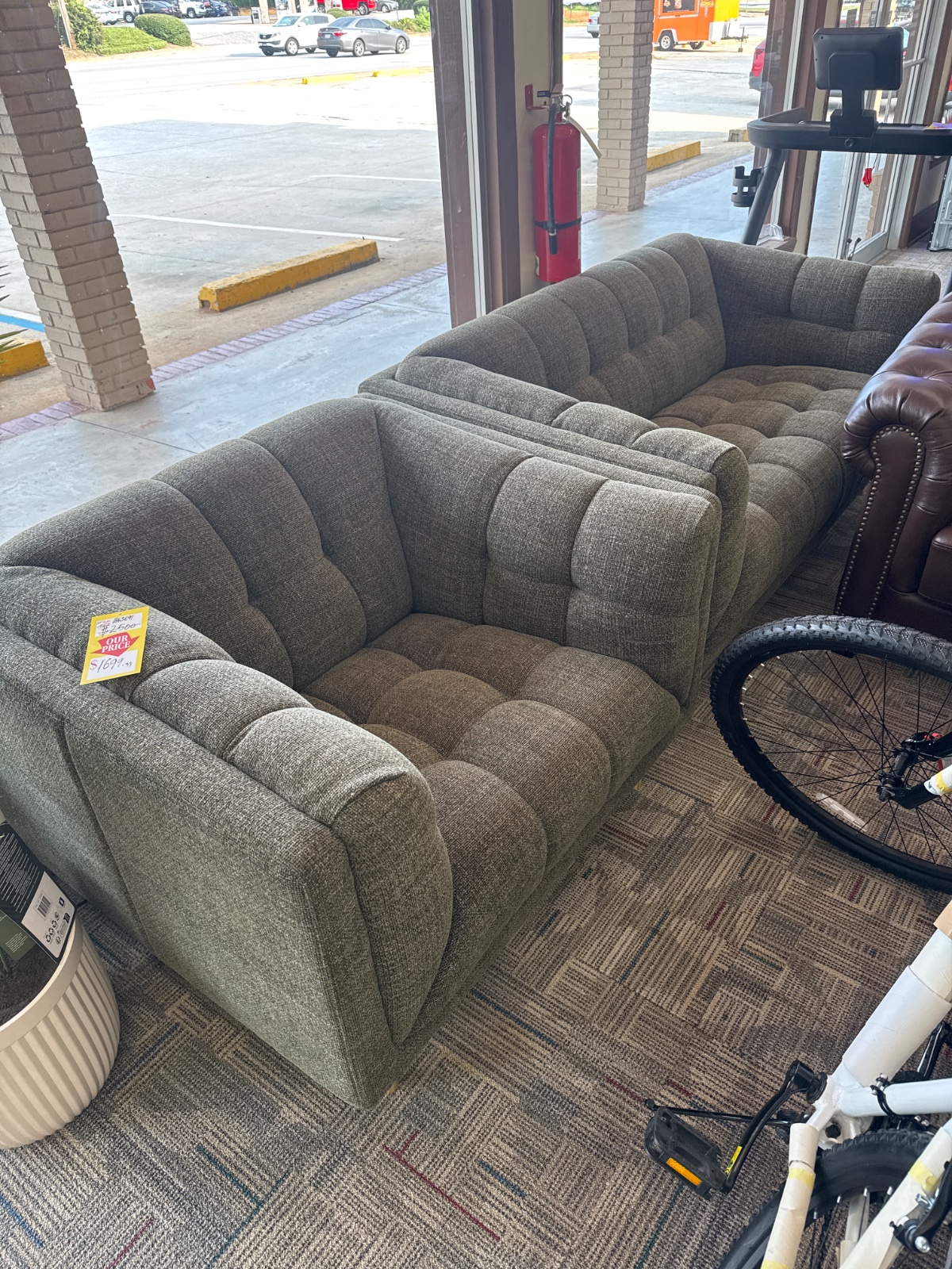 ISLA FABRIC LOVE SEAT AND CHAIR