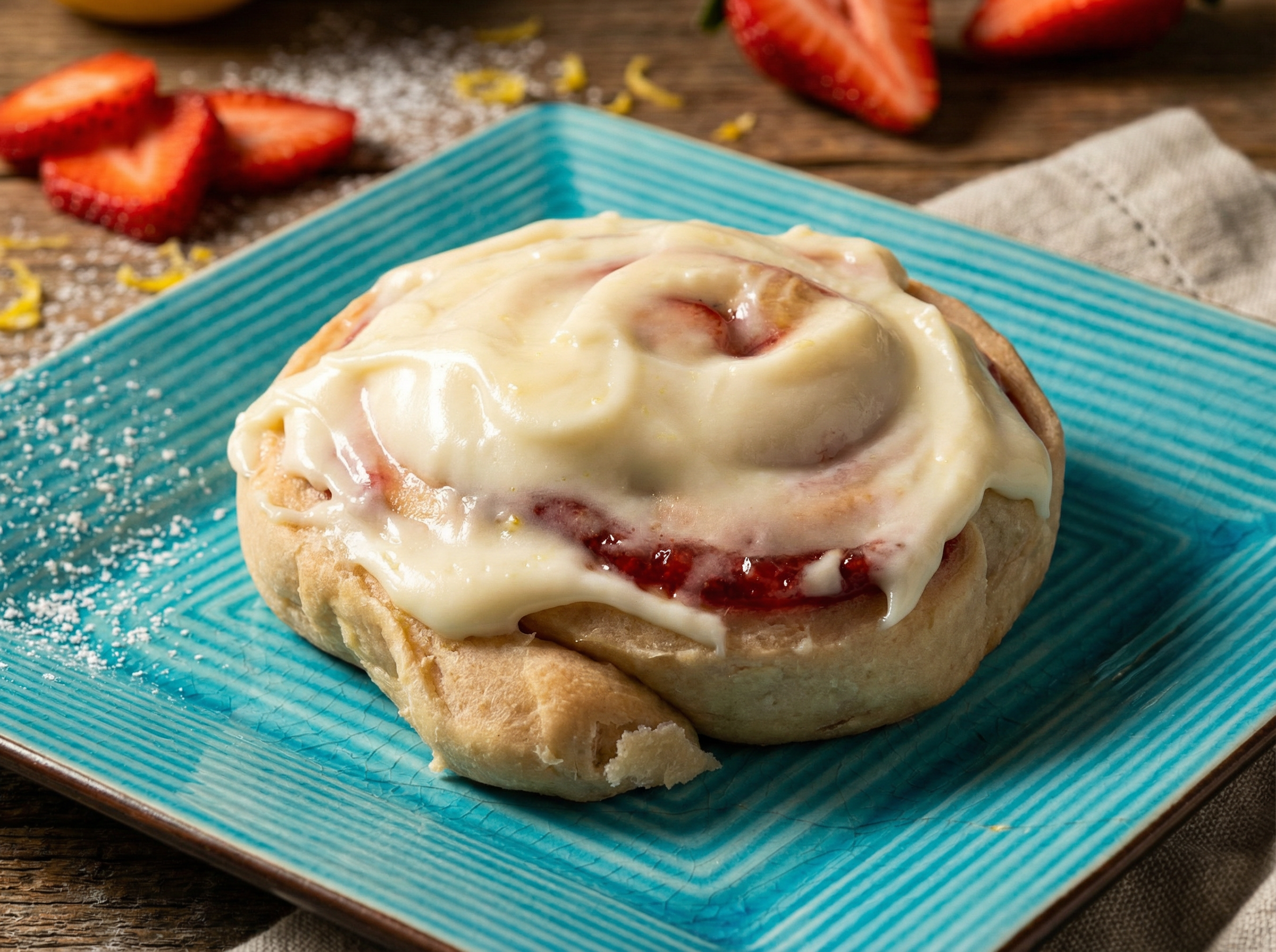 Strawberry with Lemon Cream Cheese Frosting